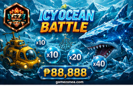 GAMEZONE fishing screen showing one clear aiming lane through crowded targets