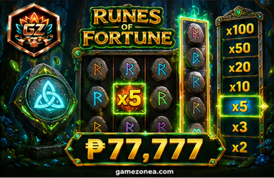 GAMEZONE slot feature transition with counter progress and changed reel state